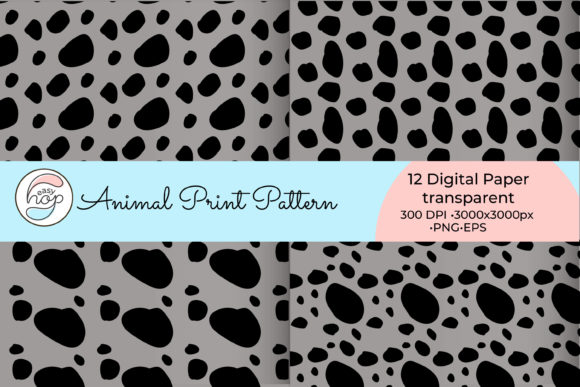 Animal Gray Dalmatian Pattern Set