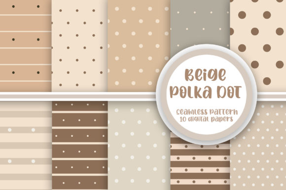 Beige Polka Dot Seamless Pattern