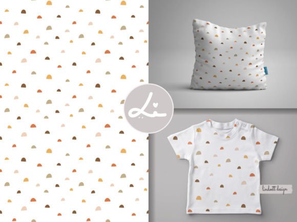 Cute Pattern with Colorful Half Circle