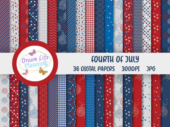 Fourth of July Digital Papers