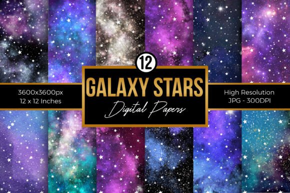 Galaxy Watercolor Digital Paper: A Versatile Resource for Creative Professionals
