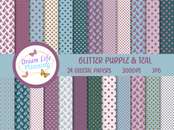 Glitter Purple Teal Digital Papers: A Creative Revolution in Digital Crafting