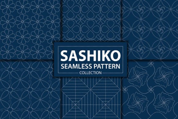 Japanese Sashiko Pattern Vector Set – A Versatile Design for Modern Creativity