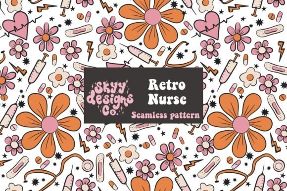 Retro Medical Tools Seamless Pattern