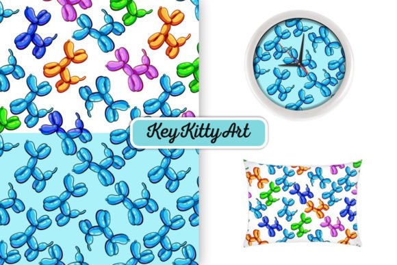 Seamless Vector Pattern Balloon Dog Pet: A Versatile Design for Creativity and Printing