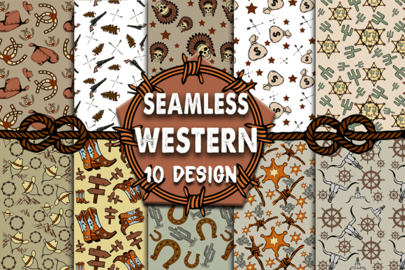 Seamless Western Pattern Bundle