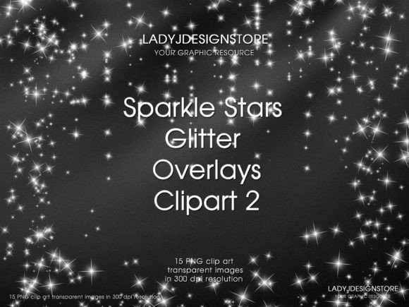 Sparkle Stars 2 Glitter Stardust Overlay