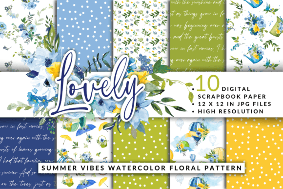 Summer Vibes Watercolor Floral Pattern: A Versatile Design for Creative Projects