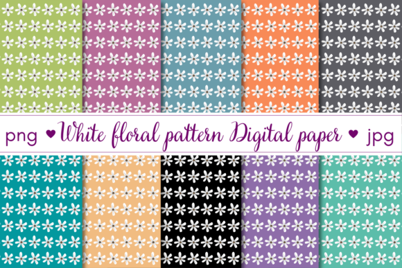 White Floral Pattern Digital Papers: A Versatile Resource for Creatives